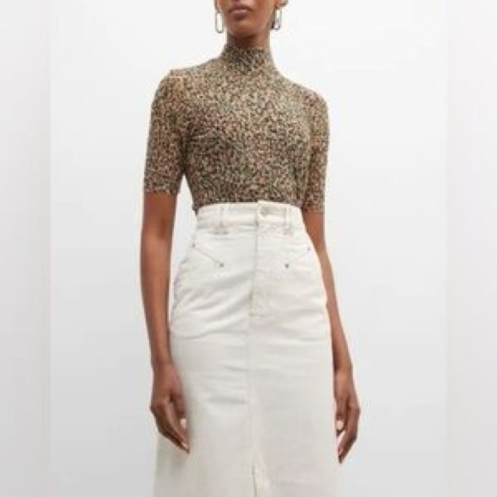 Johnny Was 3JADE Sheer Leopard Mesh Top / Tunic – Boho Floral Logo
